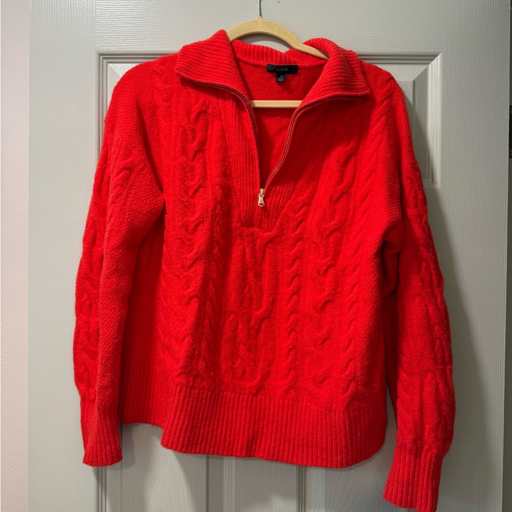 J. Crew Vibrant Red Knit Top